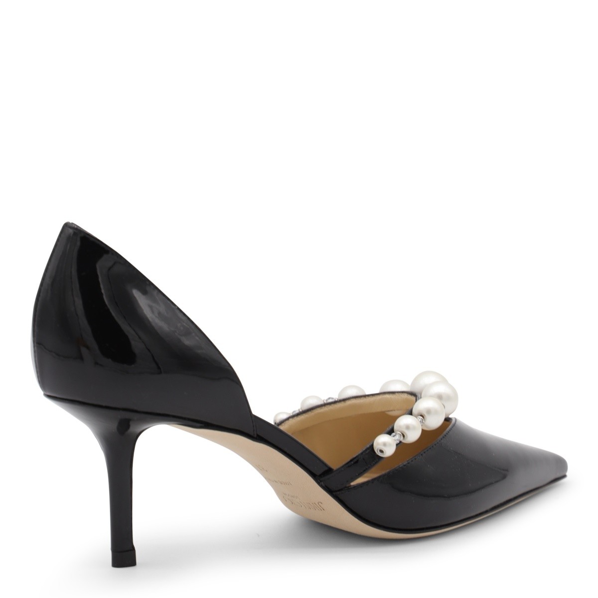 BLACK LEATHER AURELIE PUMPS