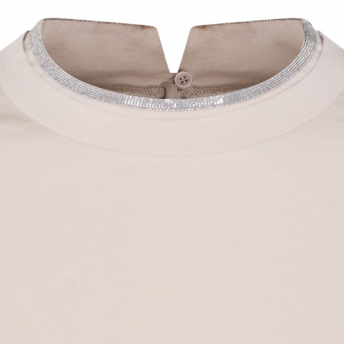 BEIGE COTTON T-SHIRT