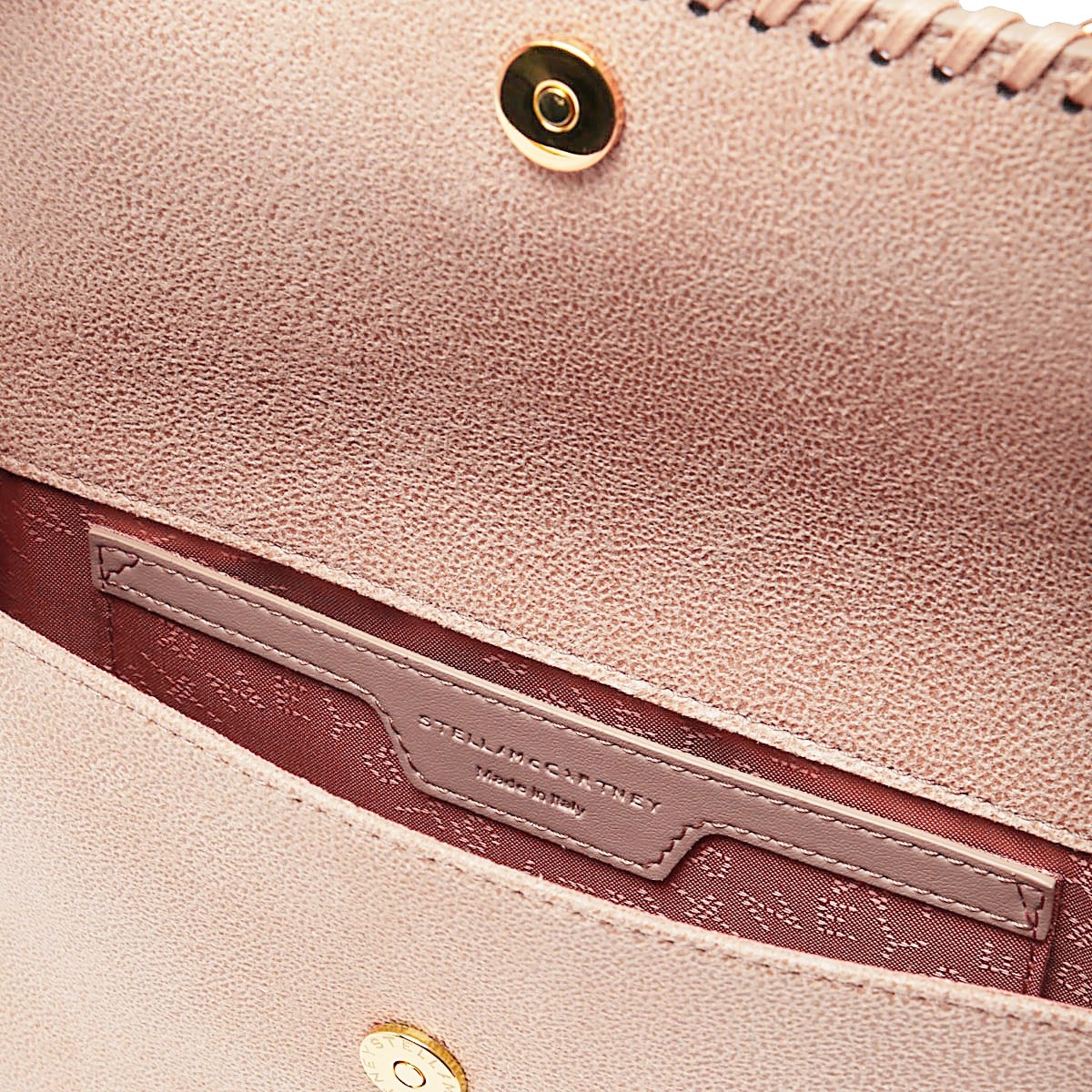 CREAM FAUX LEATHER MINI FALABELLA...