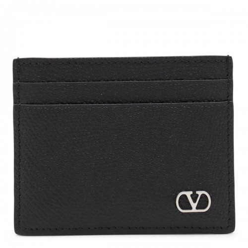 BLACK LEATHER CARD HOLDER