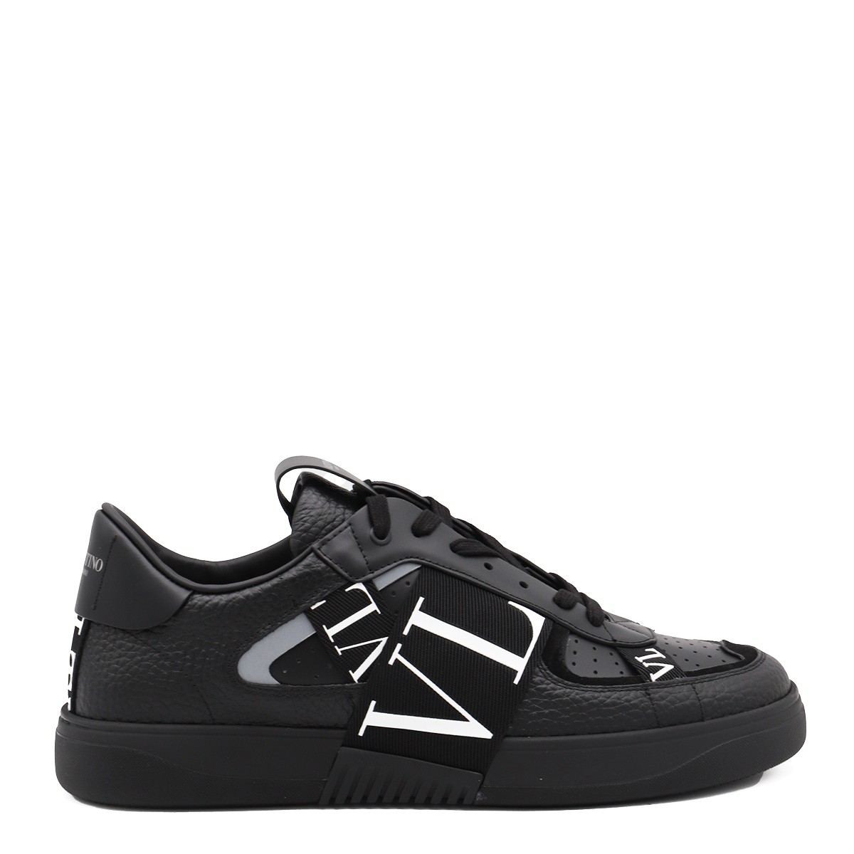 BLACK LEATHER VL7N SNEAKERS