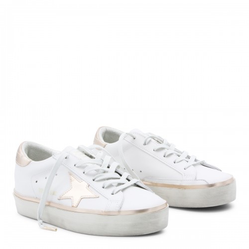 WHITE LEATHER HI-STAR SNEAKERS 2