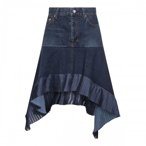 BLUE COTTON SKIRT