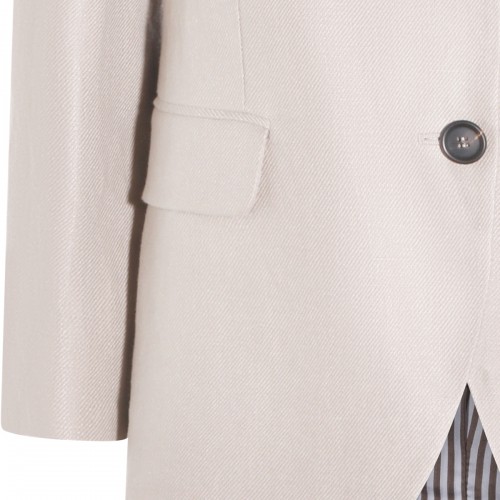 LIGHT BEIGE LINEN BLAZER
