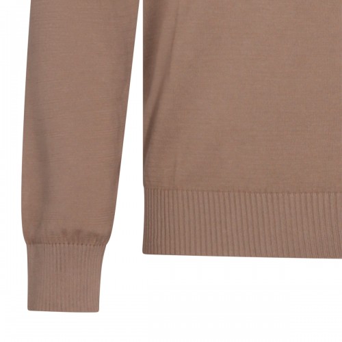 BROWN COTTON KNITWEAR