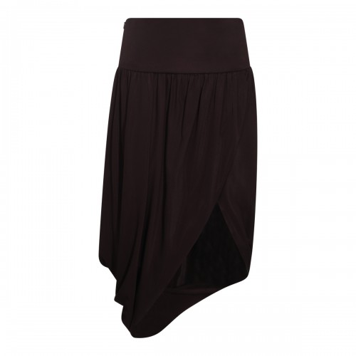 BLACK VISCOSE SKIRT