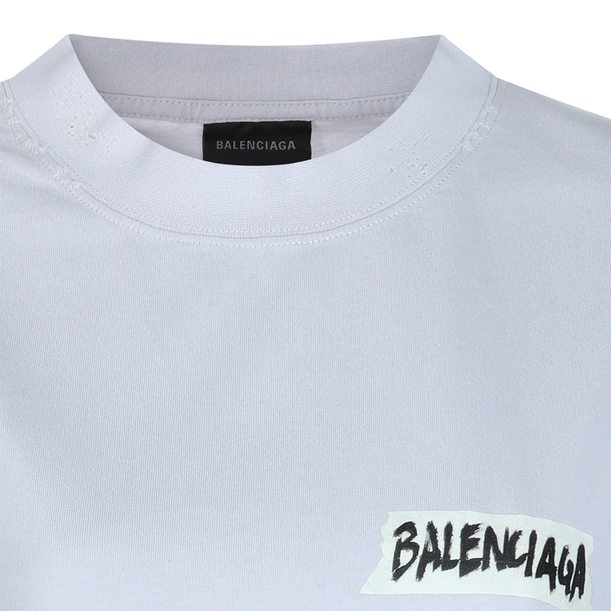 WHITE COTTON T-SHIRT