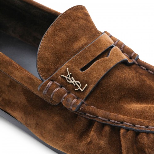 BROWN SUEDE LAOFERS