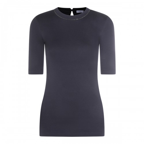 DARK BLUE COTTON KNITWEAR