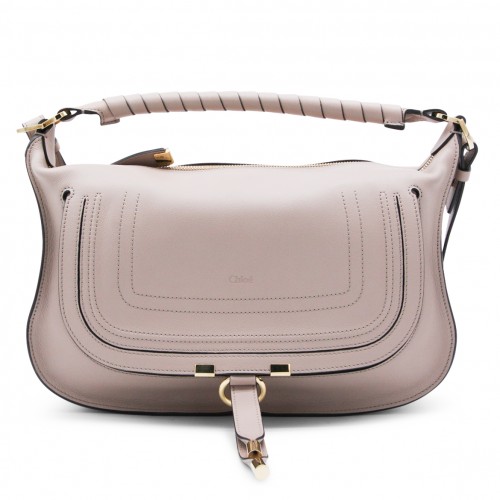 PINK LEATHER SMALL MERCIE SHOULDER BAG