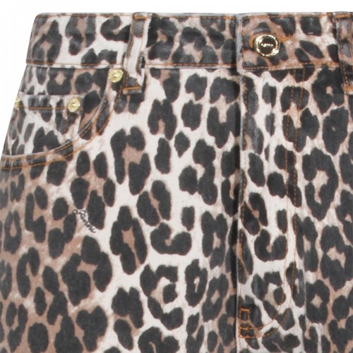 LEOPARD COTTON JEANS