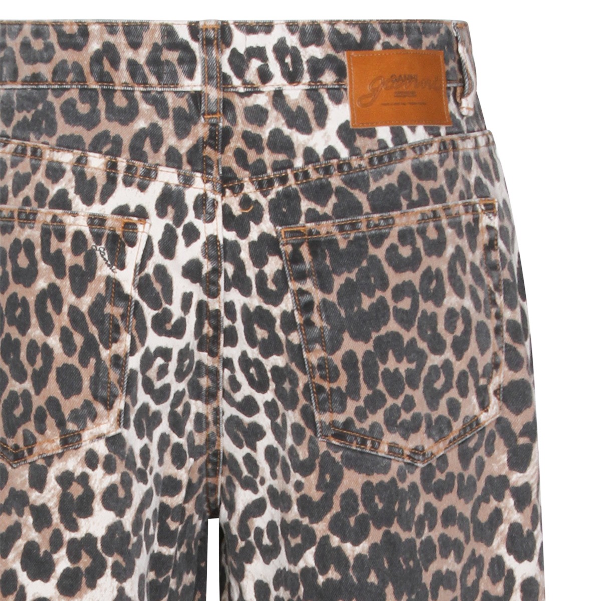 LEOPARD COTTON JEANS