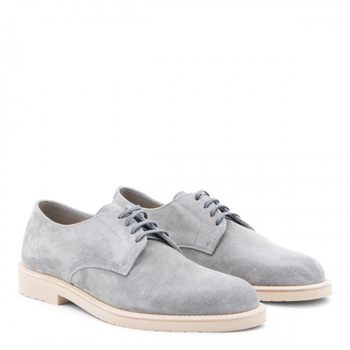 GREY LEATHER LACE UP SHOES 2