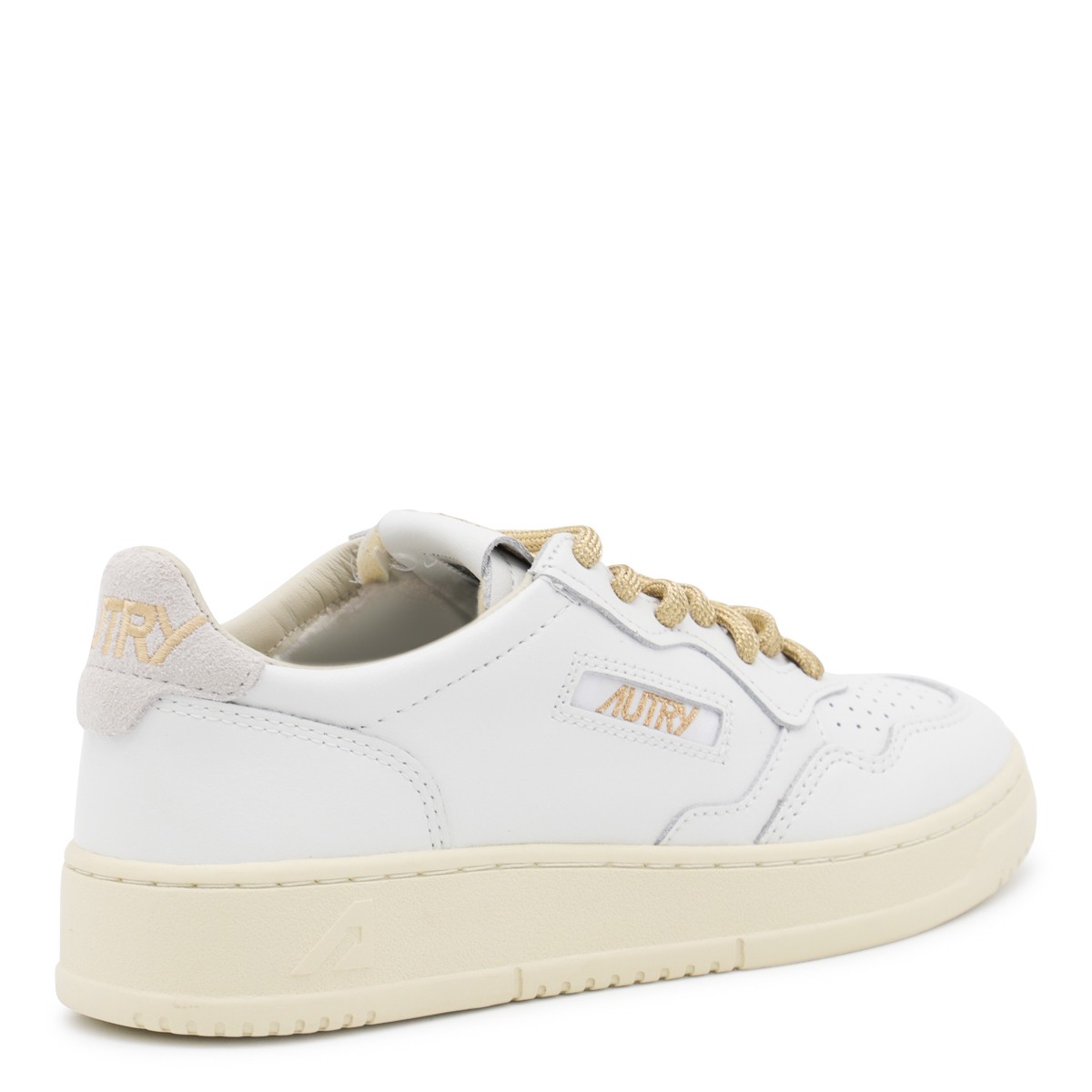 WHITE LEATHER MEDALIST LOW SNEAKERS