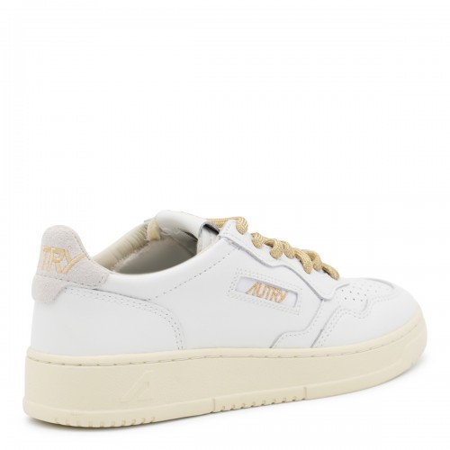 WHITE LEATHER MEDALIST LOW SNEAKERS