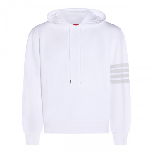 WHITE COTTON SWEATSHIRT