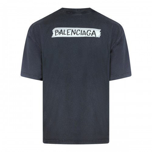 BLACK COTTON T-SHIRT