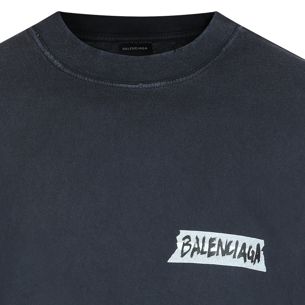 BLACK COTTON T-SHIRT