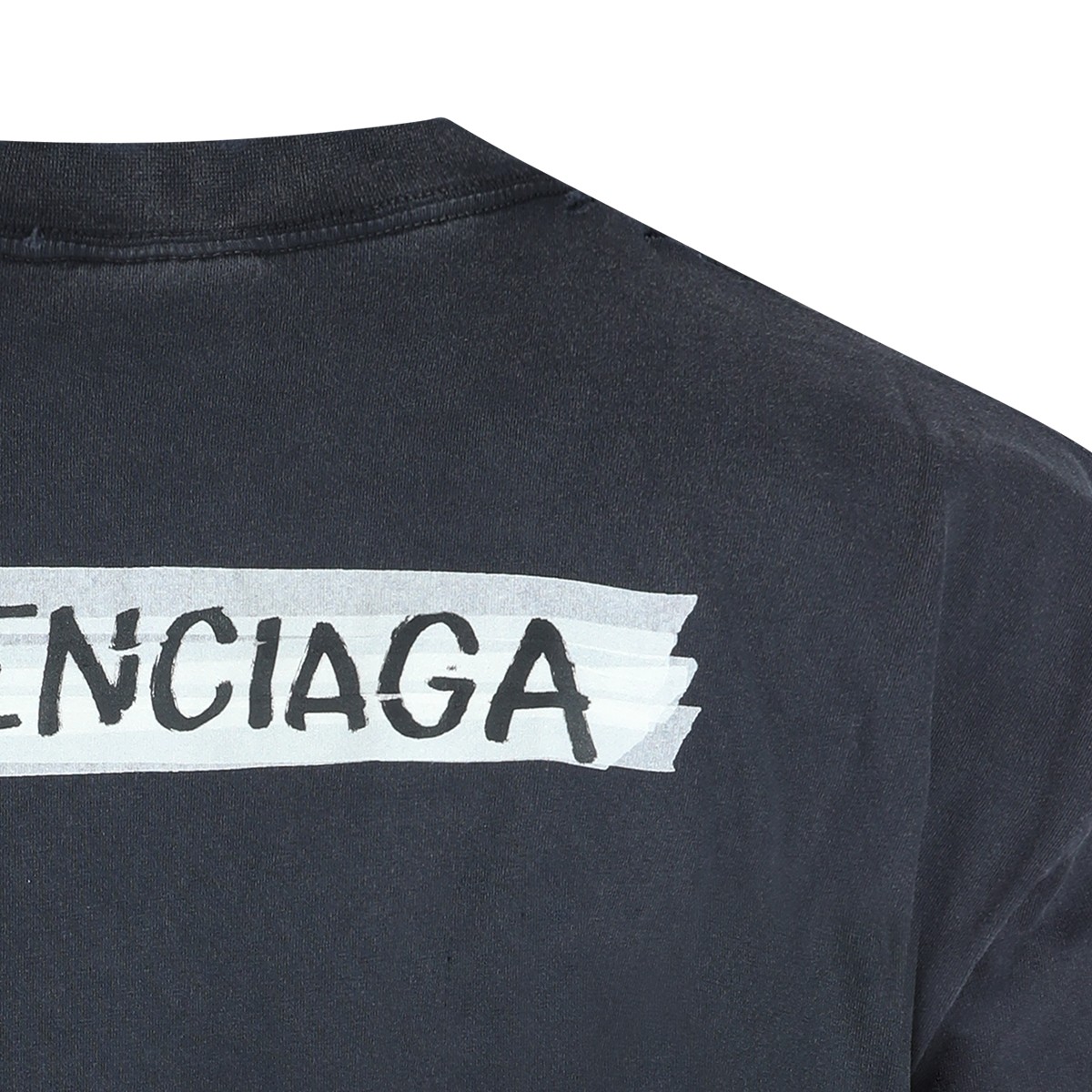 BLACK COTTON T-SHIRT