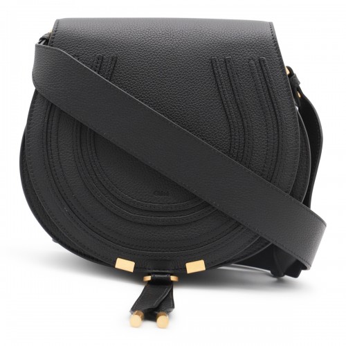BLACK LEATHER MARCIE CROSSBODY BAG