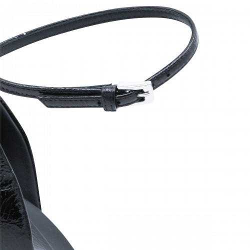 BLACK LEATHER D'ORSAY 90 PUMPS