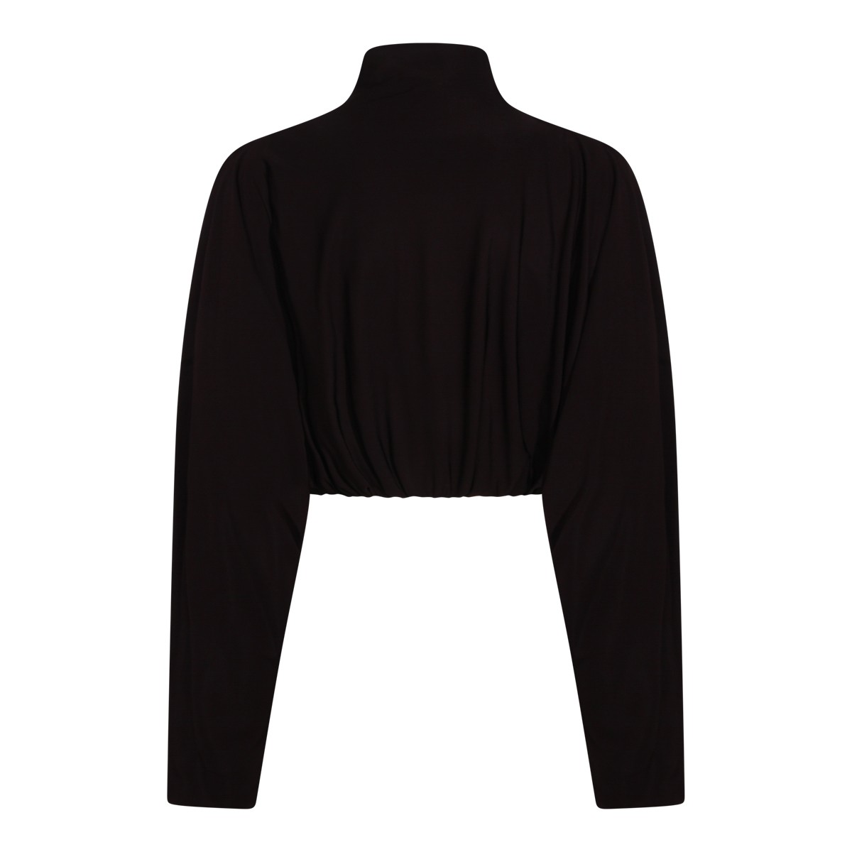 BLACK VISCOSE CASUAL JACKET