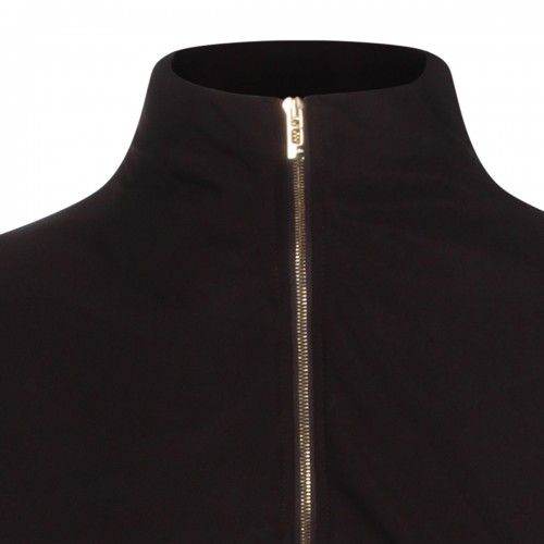 BLACK VISCOSE CASUAL JACKET