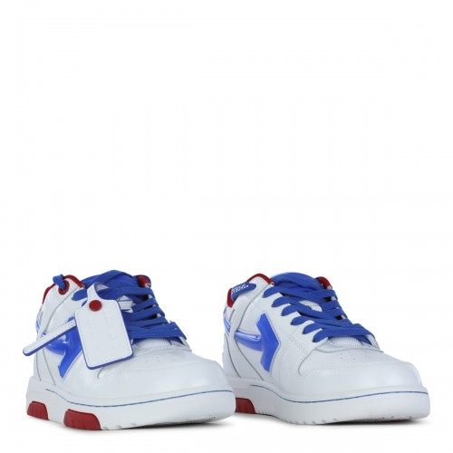 WHITE AND BLUE LEATHER OUT OF OFFICE SNEAKERS