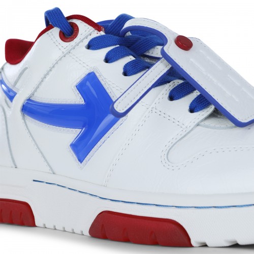 WHITE AND BLUE LEATHER OUT OF OFFICE SNEAKERS
