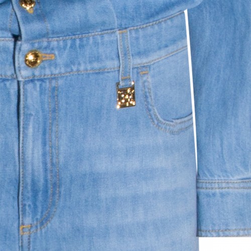 LIGHT BLUE COTTON JUMPSUIT