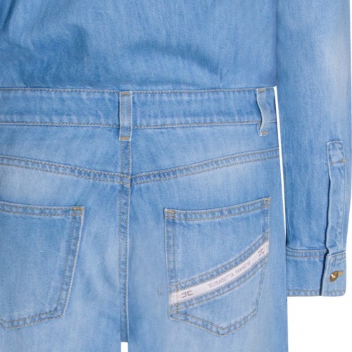 LIGHT BLUE COTTON JUMPSUIT