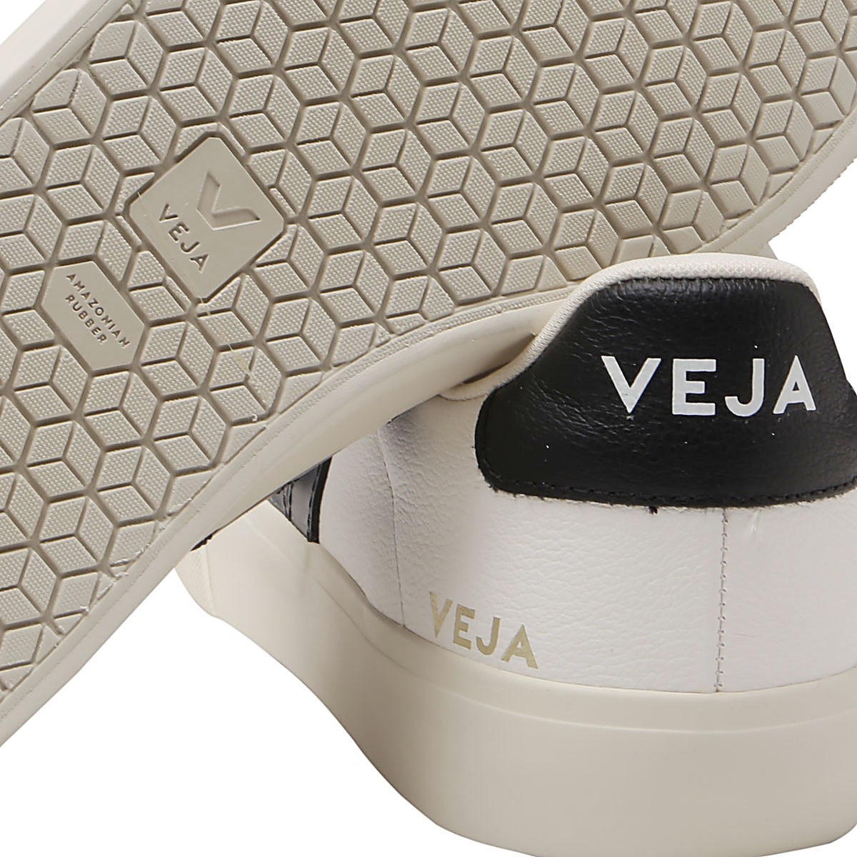 BLACK AND WHITE FAUX LEATHER CAMPO...