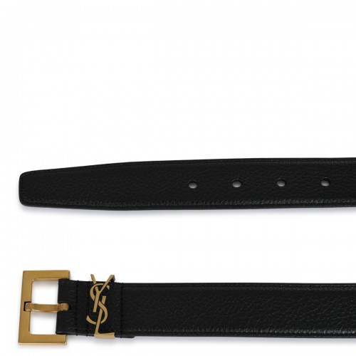 BLACK LEATHER BELT 2