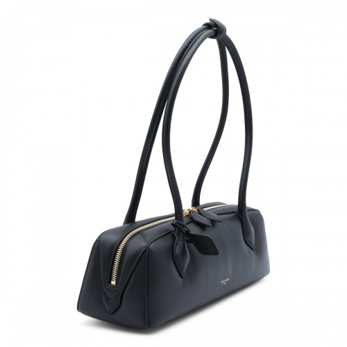 BLACK LEATHER LE TECKEL MEDIUM SHOULDER BAG