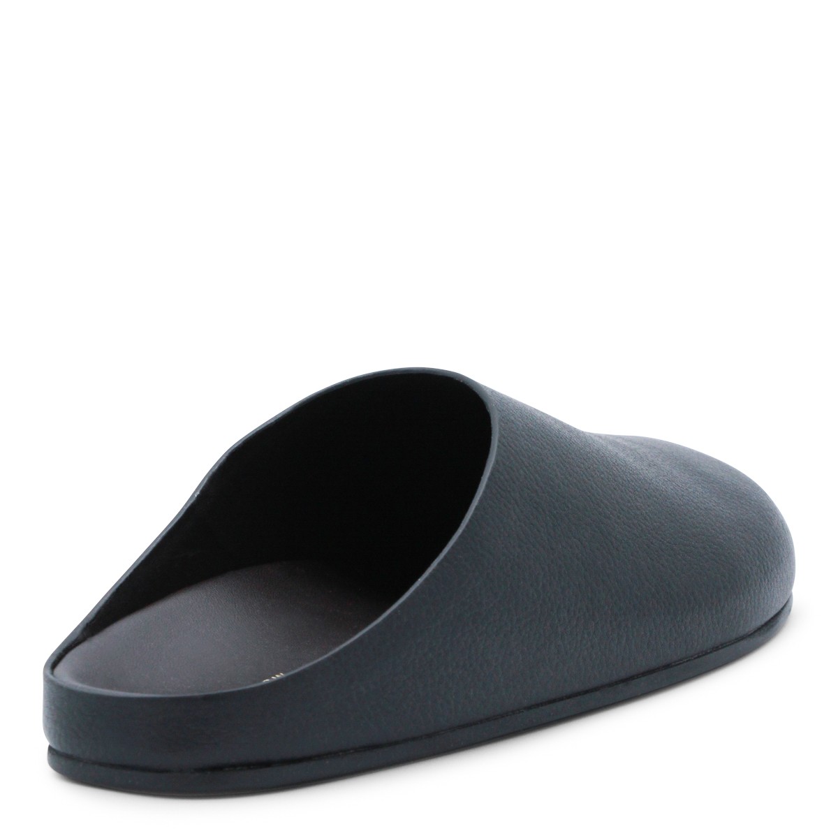 BLACK LEATHER FLATS