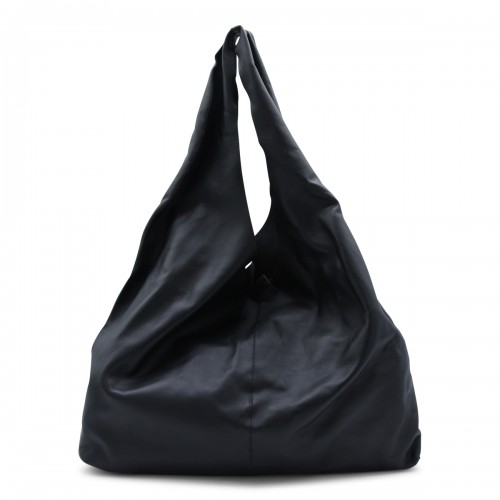 BLACK LEATHER NEW BINDLE TOTE