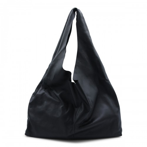 BLACK LEATHER NEW BINDLE TOTE