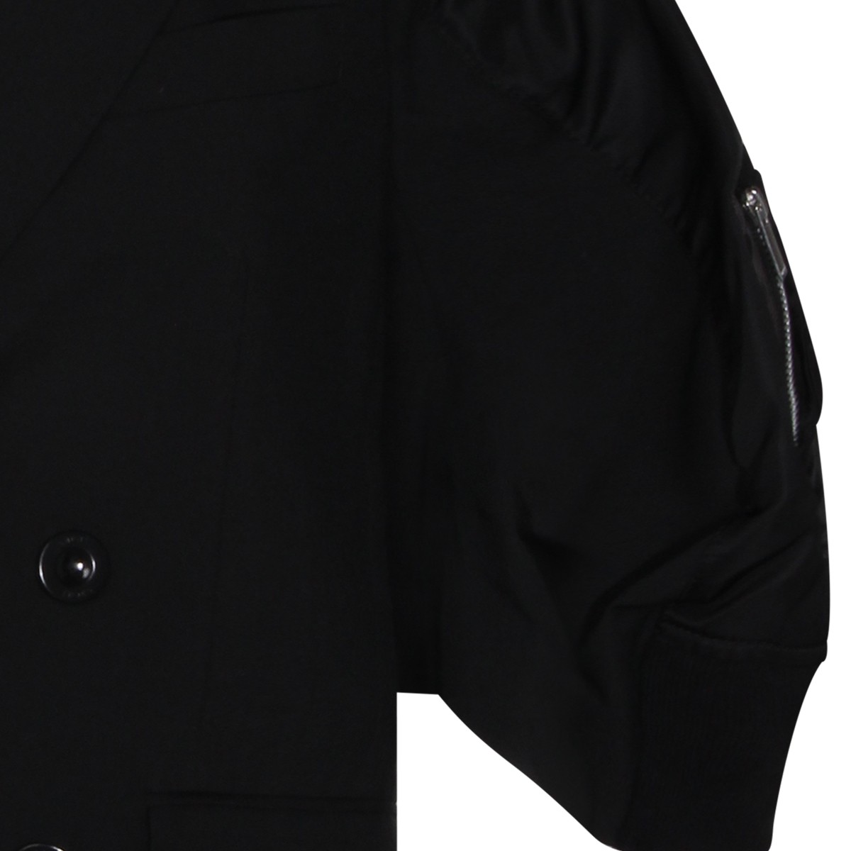 BLACK WOOL BLEND BLAZER
