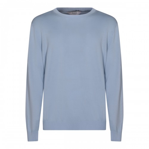 LIGHT BLUE COTTON KNITWEAR