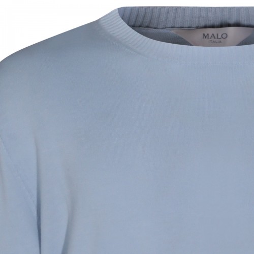LIGHT BLUE COTTON KNITWEAR