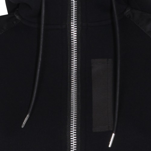 BLACK COTTON SWEATSHIRT