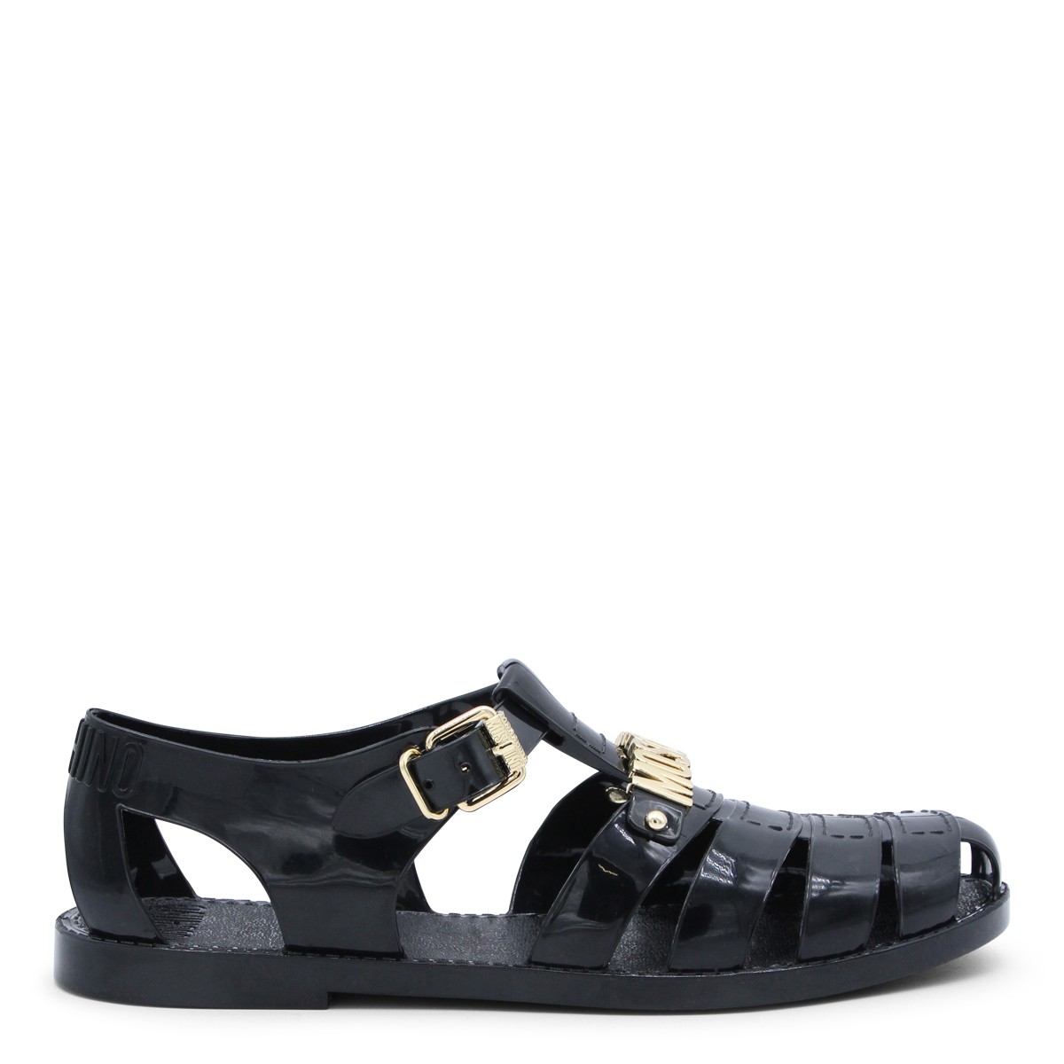 BLACK RUBBER SANDALS