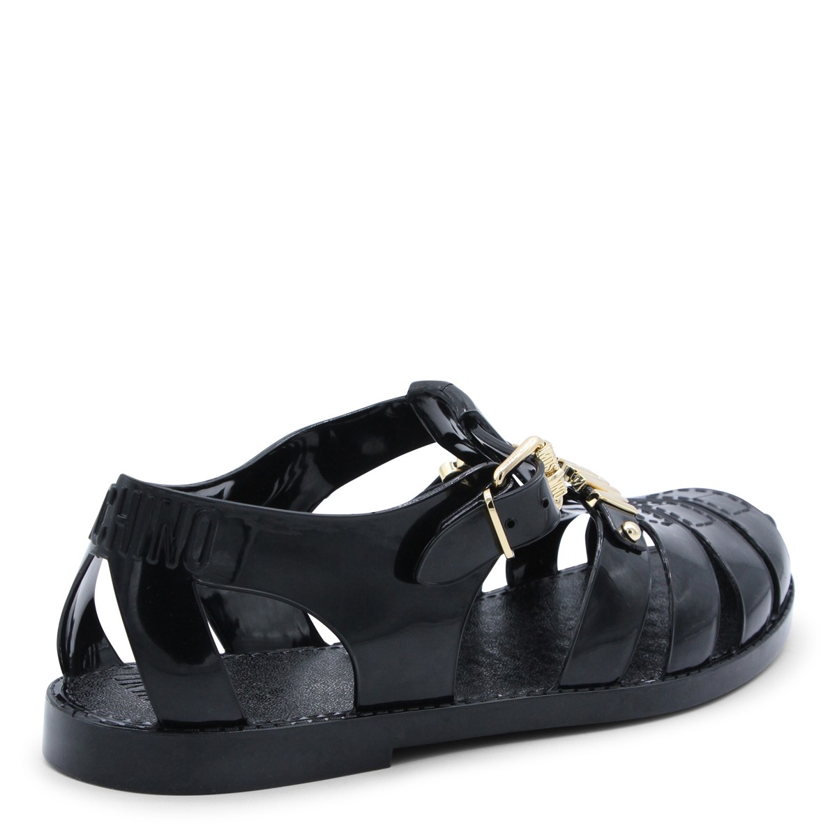 BLACK RUBBER SANDALS