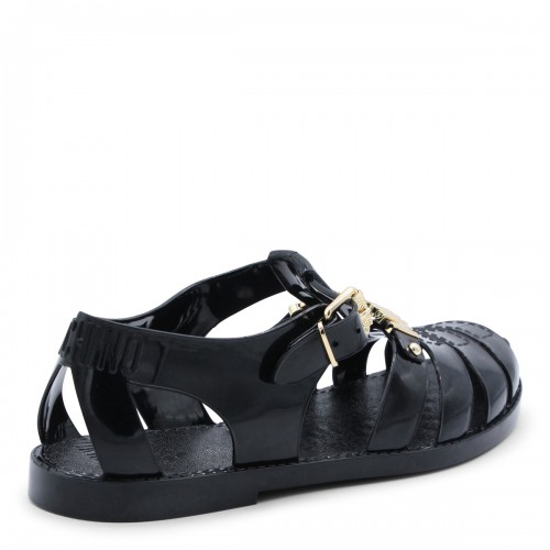 BLACK RUBBER SANDALS