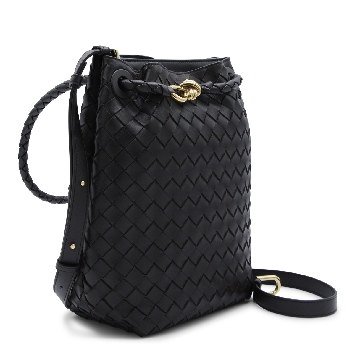 DARK BROWN LEATHER ANDIAMO BUCKET