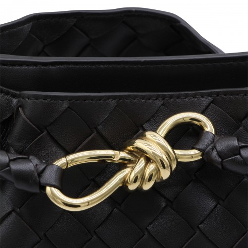 DARK BROWN LEATHER ANDIAMO BUCKET