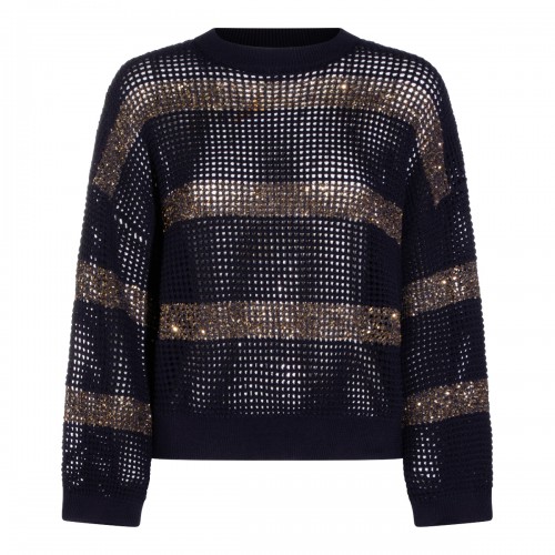DARK BLUE COTTON KNITWEAR