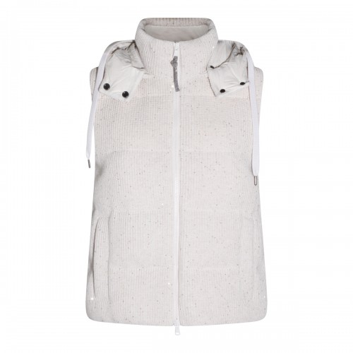 BEIGE COTTON DOWN JACKET