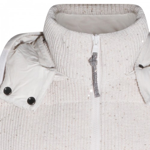 BEIGE COTTON DOWN JACKET