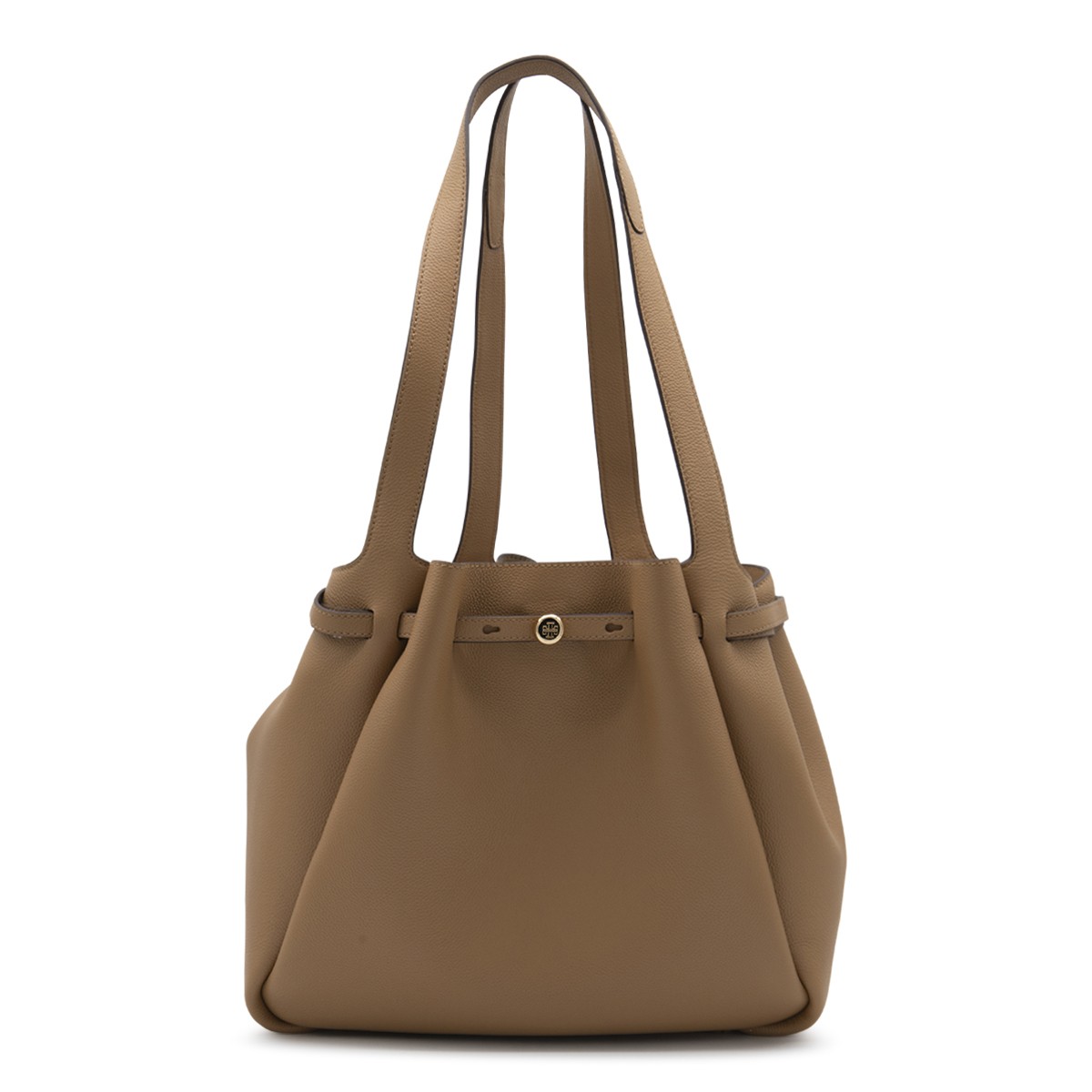 BROWN LEATHER ROMY TOTE